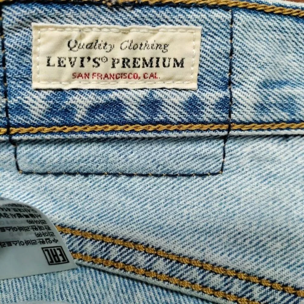 Levis Premium Light Wash Cropped Straight-Leg Jeans 27 - Picture 8 of 12